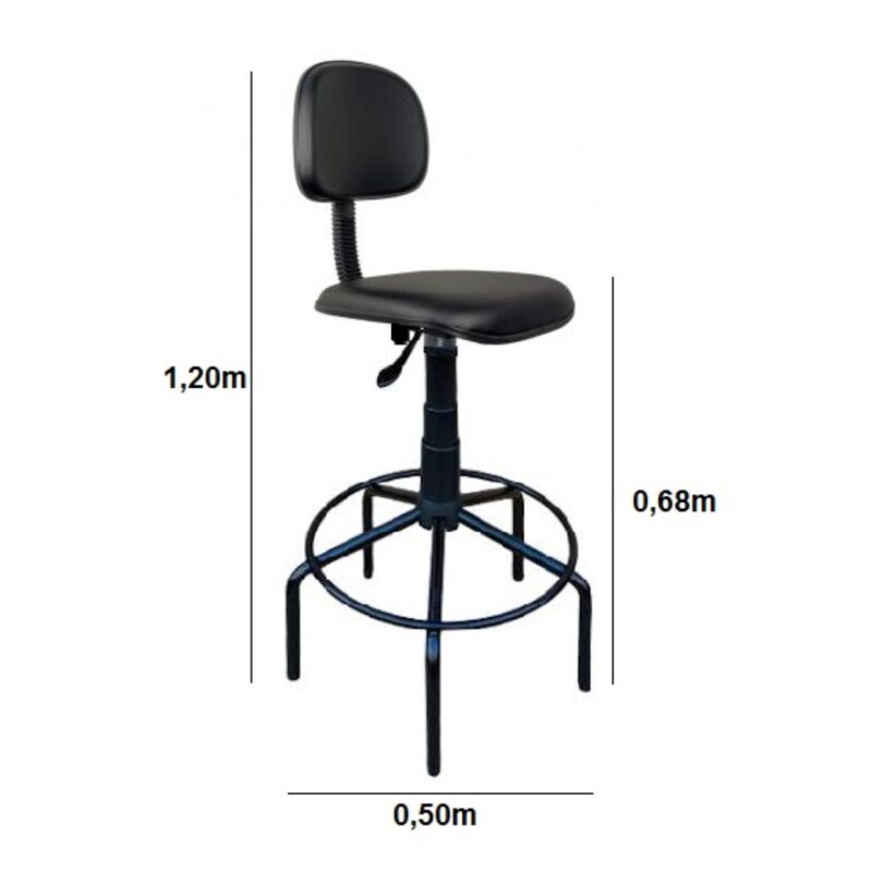 Cadeira CAIXA Secretária (Aranha PMD) – Cor Preta 34001 JL CADEIRAS 2