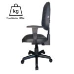 Cadeira Diretorzinha Back System Costurado C/ Braços Reguláveis – Cor Preto 32996 JL CADEIRAS 9