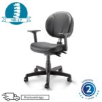 Cadeira Executiva BACK SYSTEM OPERATIVA c/ Braços Reguláveis – CORINO PRETO 32987 JL CADEIRAS 11