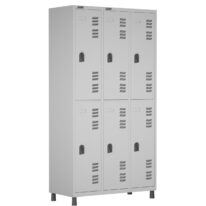 Roupeiro LOCKER de Aço c/ 06 PORTAS GRANDES – 1,90×0,96×0,40m – CZ/CZ – W3 – 11014 JL CADEIRAS