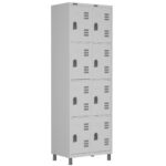 Roupeiro LOCKER de Aço c/ 08 Portas PEQUENAS – 1,90×0,64×0,40m – CZ/CZ – W3 – 11017 JL CADEIRAS 4