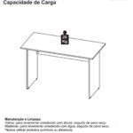 Mesa Escritório 1,50×0,60m – S/ Gavetas MARSALA / PRETO – 23472 JL CADEIRAS 10