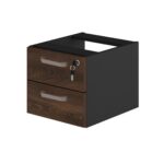 Mesa Escritório 1,50×0,60m – C/ 02 Gavetas MARSALA / PRETO – 23473 JL CADEIRAS 10