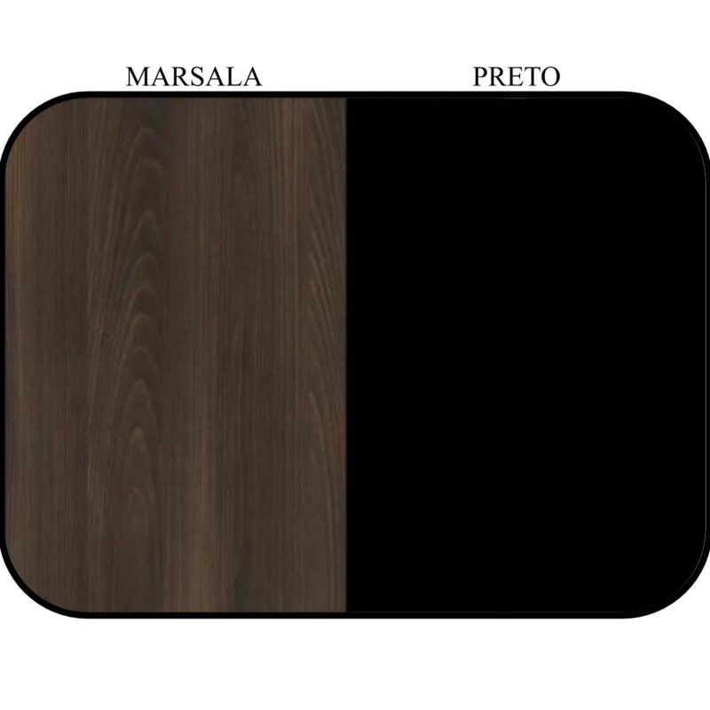 Mesa Escritório em “L” c/ Gaveteiro 1,50×1,50m MARSALA/PRETO – 23480 JL CADEIRAS 5