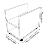 Porta CPU de Madeira (MDP) c/ Rodízios – NOGAL SEVILHA – – 72103 JL CADEIRAS 6