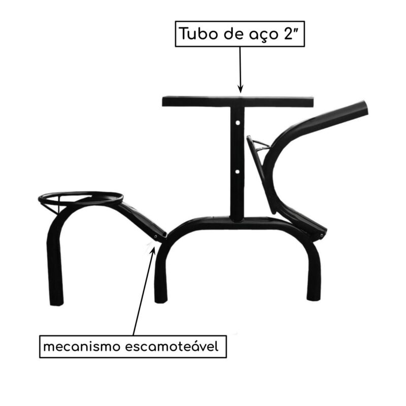 Mesa p/ Refeitório ESCAMOTEÁVEL 06 Lugares – MDP BRANCO DE 25 MM 50051 JL CADEIRAS 3