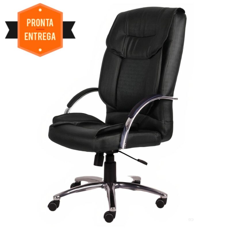 Cadeira Presidente MIDHAS Giratória – ENJOY – Cor Preto – 32963 JL CADEIRAS 2