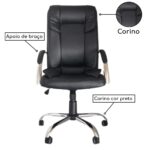 Cadeira Presidente MIDHAS Giratória – ENJOY – Cor Preto – 32963 JL CADEIRAS 7