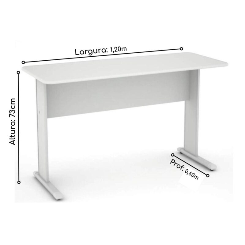 Mesa Escritório 1,20×0,60m – c/ Gavetas CINZA/CINZA – 43084 JL CADEIRAS 4