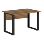 Mesa Escritório PÉ QUADRO 1,50×0,60m -S/ Gavetas – NOGAL SEVILHA/PRETO – 24472 JL CADEIRAS 5