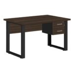 Mesa Escritório PÉ QUADRO 1,50×0,60m – C/ Gavetas – MARSALA/PRETO – 25473 JL CADEIRAS 6