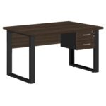 Mesa Escritório PÉ QUADRO 1,70×0,70m – C/ Gavetas – MARSALA/PRETO – 25475 JL CADEIRAS 6