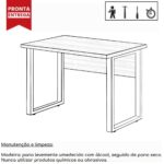 Mesa Escritório PÉ QUADRO – 1,20×0,60m – S/ Gavetas – MARSALA/PRETO – 25469 JL CADEIRAS 6