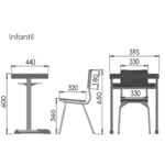 Kit Escolar Individual VERDE Mesa e Cadeira INFANTIL 03 a 06 Anos COR VERDE – 41088 JL CADEIRAS 10