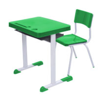 Kit Escolar Individual VERDE – (Mesa e Cadeira) – JUVENIL 06 a 09 Anos COR VERDE – 41084 JL CADEIRAS