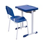 Kit Escolar Individual AZUL – (Mesa e Cadeira) – ADULTO – – COR AZUL – 40081 JL CADEIRAS 8