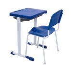 Kit Escolar Individual AZUL – (Mesa e Cadeira) – ADULTO – – COR AZUL – 40081 JL CADEIRAS 9