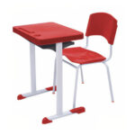 Kit Escolar Individual VERMELHO – (Mesa e Cadeira) – ADULTO – – COR VERMELHO – 40082 JL CADEIRAS 5