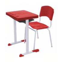 Kit Escolar Individual VERMELHO – (Mesa e Cadeira) – ADULTO – – COR VERMELHO – 40082 JL CADEIRAS