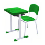 Kit Escolar Individual VERDE – (Mesa e Cadeira) – ADULTO – – COR VERDE – 40084 JL CADEIRAS 5