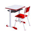 Kit Escolar Individual VERMELHO – (Mesa e Cadeira) – INFANTIL – MADEIRA – COR VERMELHO – 40086 JL CADEIRAS 6