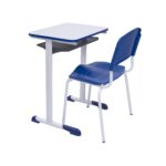 Kit Escolar Individual AZUL – (Mesa e Cadeira) – ADULTO – MADEIRA – COR AZUL – 40095 JL CADEIRAS 6