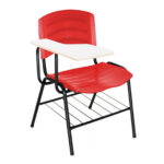 Cadeira Universitária Plástica com Prancheta MDF – COR VERMELHO 34017 JL CADEIRAS 4