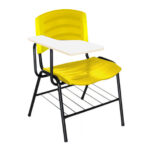 Cadeira Universitária Plástica com Prancheta MDF – COR AMARELO 34019 JL CADEIRAS 4