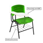 Cadeira Universitária Plástica com Prancheta MDF – COR VERDE 34018 JL CADEIRAS 5