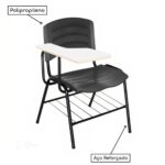 Cadeira Universitária Plástica Prancheta MDF – COR PRETO 34015 JL CADEIRAS 6