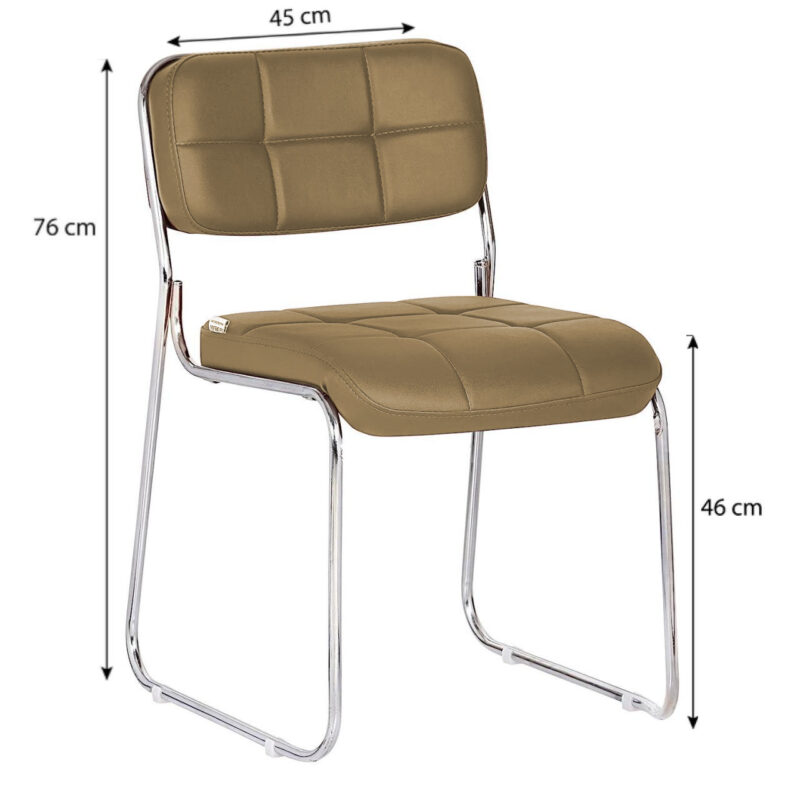 Cadeira Interlocutor Estofada Denver – Cor Fendi – PMD – 30406 JL CADEIRAS 2