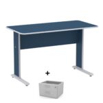 Mesa Escritório 1,20×0,60m c/ Gavetas – Cor Azul – 44085 JL CADEIRAS 6