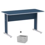 Mesa Escritório 1,50×0,60m c/ Gavetas – Cor Azul – 44087 JL CADEIRAS 5