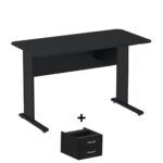 Mesa Escritório 1,20×0,60m c/ Gavetas – Cor Preto – 44090 JL CADEIRAS 6