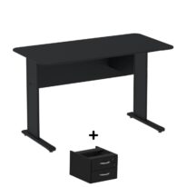 Mesa Escritório 1,20×0,60m c/ Gavetas – Cor Preto – 44090 JL CADEIRAS