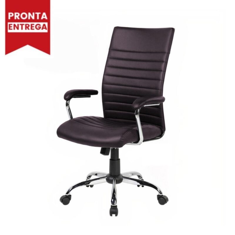 Cadeira de Escritório Diretor Luna – Cor Marrom Café – PMD – 34004 JL CADEIRAS 4