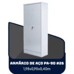 Armário de Aço PA 90 #26 – 1,98×0,90×0,40m – SA – 13120 JL CADEIRAS 4