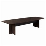 Mesa de Reunião Diretoria ABAULADA – 2,80×1,20m MARSALA/PRETO – 21016 JL CADEIRAS 5