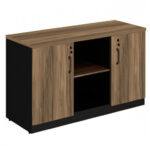 Armário Baixo Credenza – 1,20×0,74X0,45m NOGAL SEVILHA/PRETO – 21412 JL CADEIRAS 6