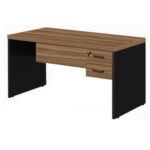 Mesa de Escritório com Gavetas 1,50×0,60m NOGAL SEVILHA/PRETO – 21473 JL CADEIRAS 7