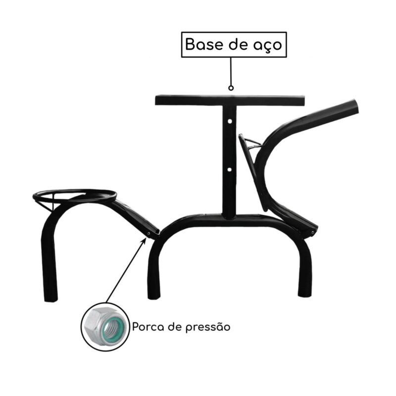 Mesa p/ Refeitório ESCAMOTEÁVEL 10 Lugares – MDP BRANCO DE 25 MM 50048 JL CADEIRAS 3