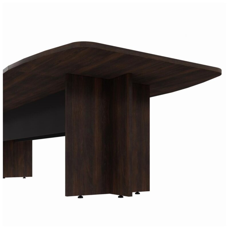 Mesa de Reunião Diretoria ABAULADA – 2,80×1,20m MARSALA/PRETO – 21016 JL CADEIRAS 3