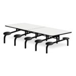 Mesa p/ Refeitório Fixo 10 Lugares MDP BRANCO DE 25 MM 50046 JL CADEIRAS 8