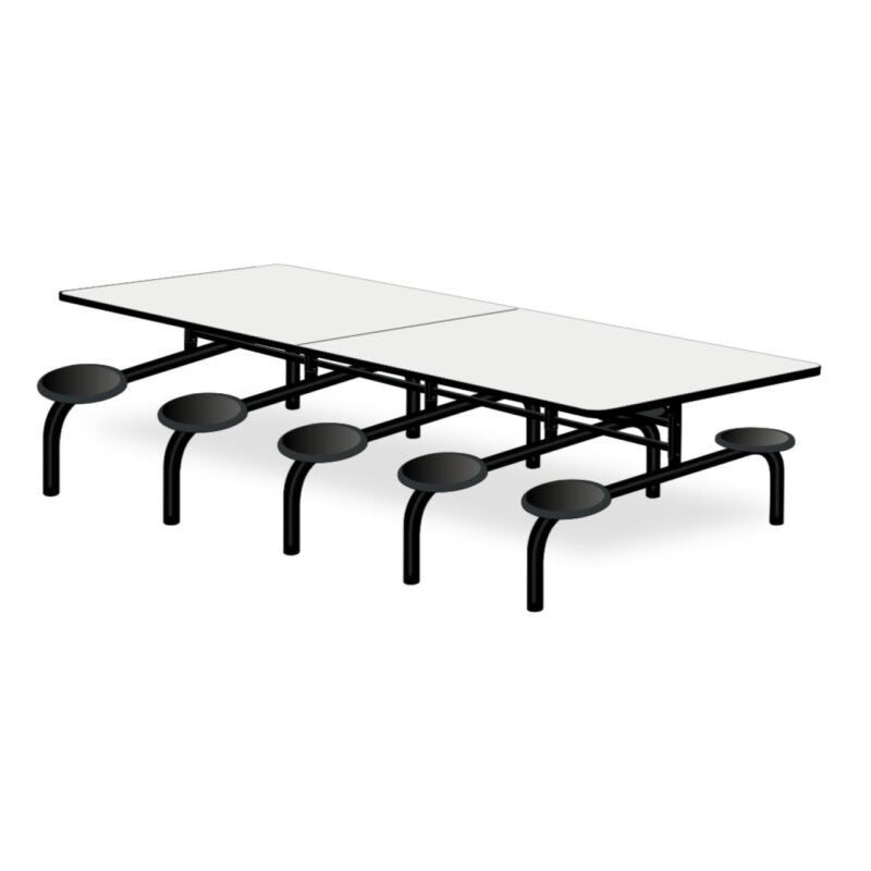 Mesa p/ Refeitório Fixo 10 Lugares MDP BRANCO DE 25 MM 50046 JL CADEIRAS 3