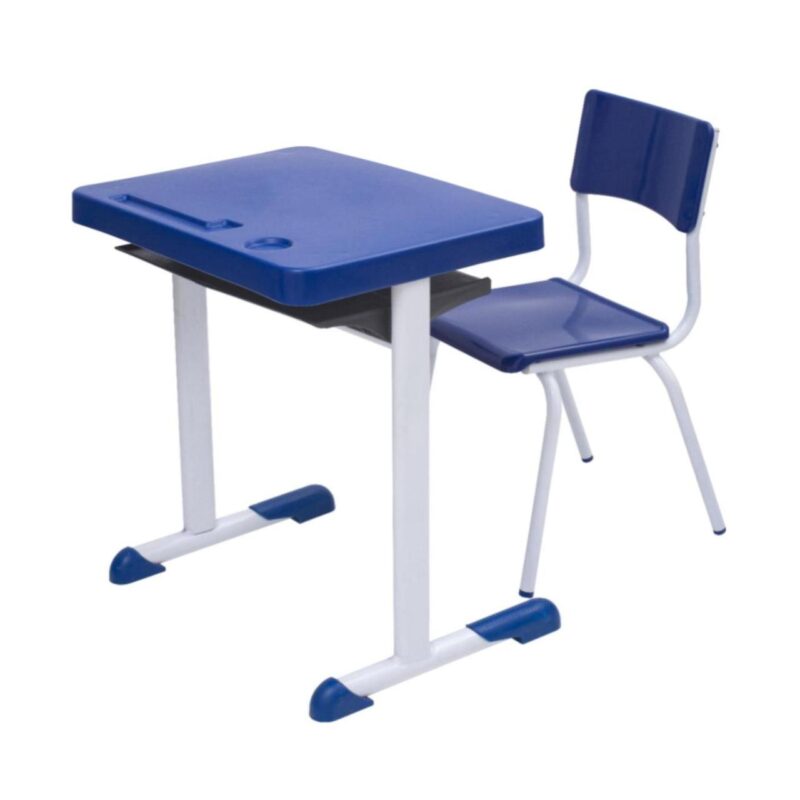 Kit Escolar Individual AZUL – (Mesa e Cadeira) – JUVENIL 06 a 09 Anos 40999 JL CADEIRAS