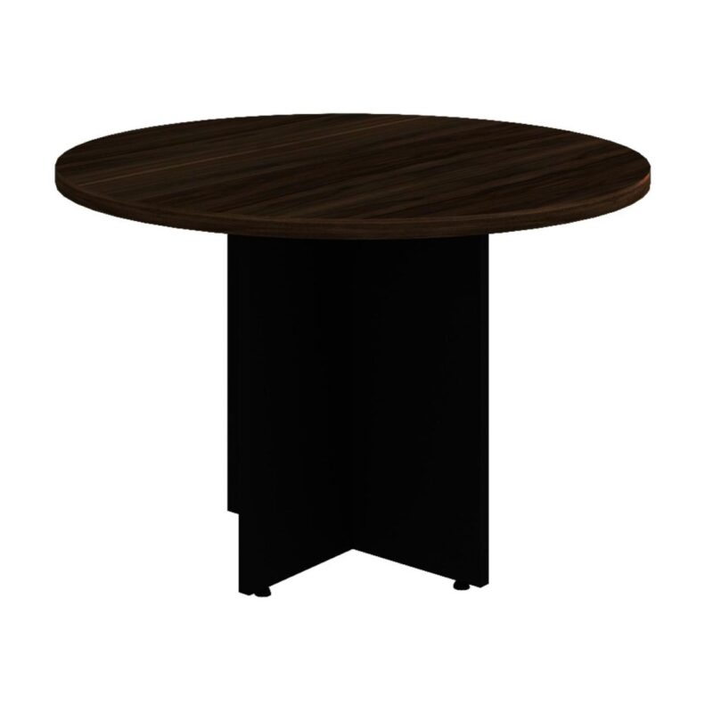 Mesa de Reunião Redonda -1,10×1,10×0,73m – MARSALA / PRETO – 51011 JL CADEIRAS