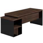 Mesa PEDESTAL RETA (03 Gavetas) 1,92X0,70m Marsala/Preto – 23485 JL CADEIRAS 9