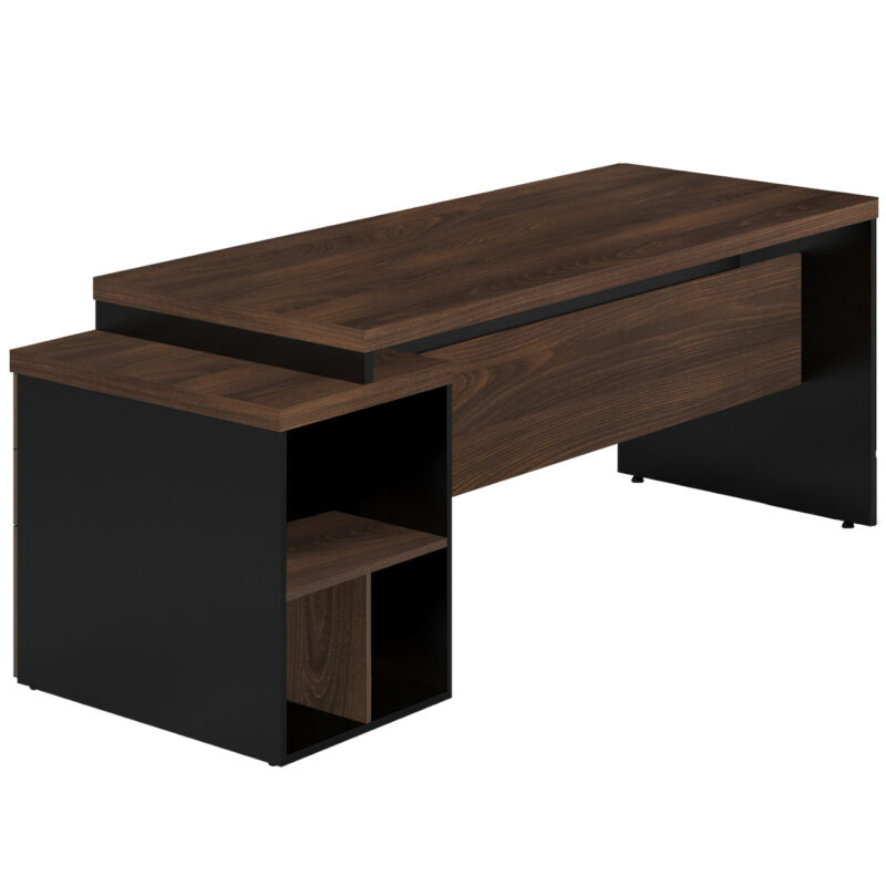 Mesa PEDESTAL RETA (03 Gavetas) 1,92X0,70m Marsala/Preto – 23485 JL CADEIRAS 3