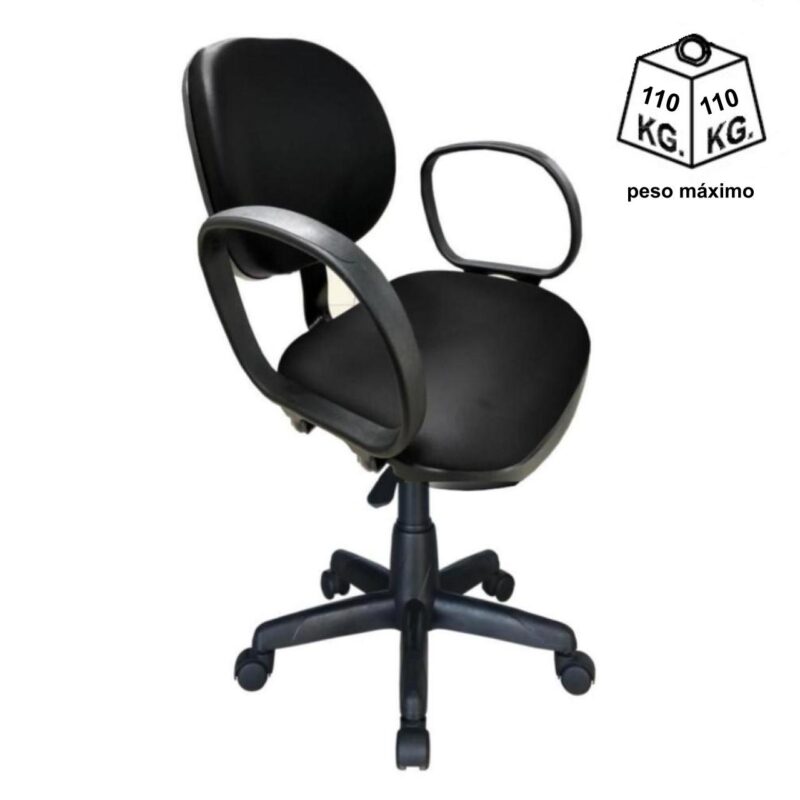 Cadeira Executiva LISA Giratória com Braço Corsa Cor Preta – 31001 JL CADEIRAS 3