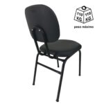 Cadeira Secretária 04 pés – Corino Preto 31102 JL CADEIRAS 8